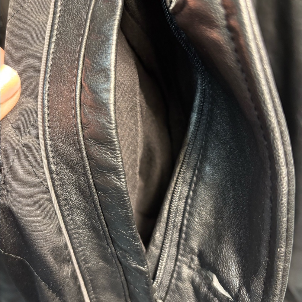 Apt 9 Lambskin Leather Jacket Womens XL Black Soft Zip Front Classic - Picture 10 of 14